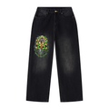 Rebuilt Skull Wide-Leg Jeans
