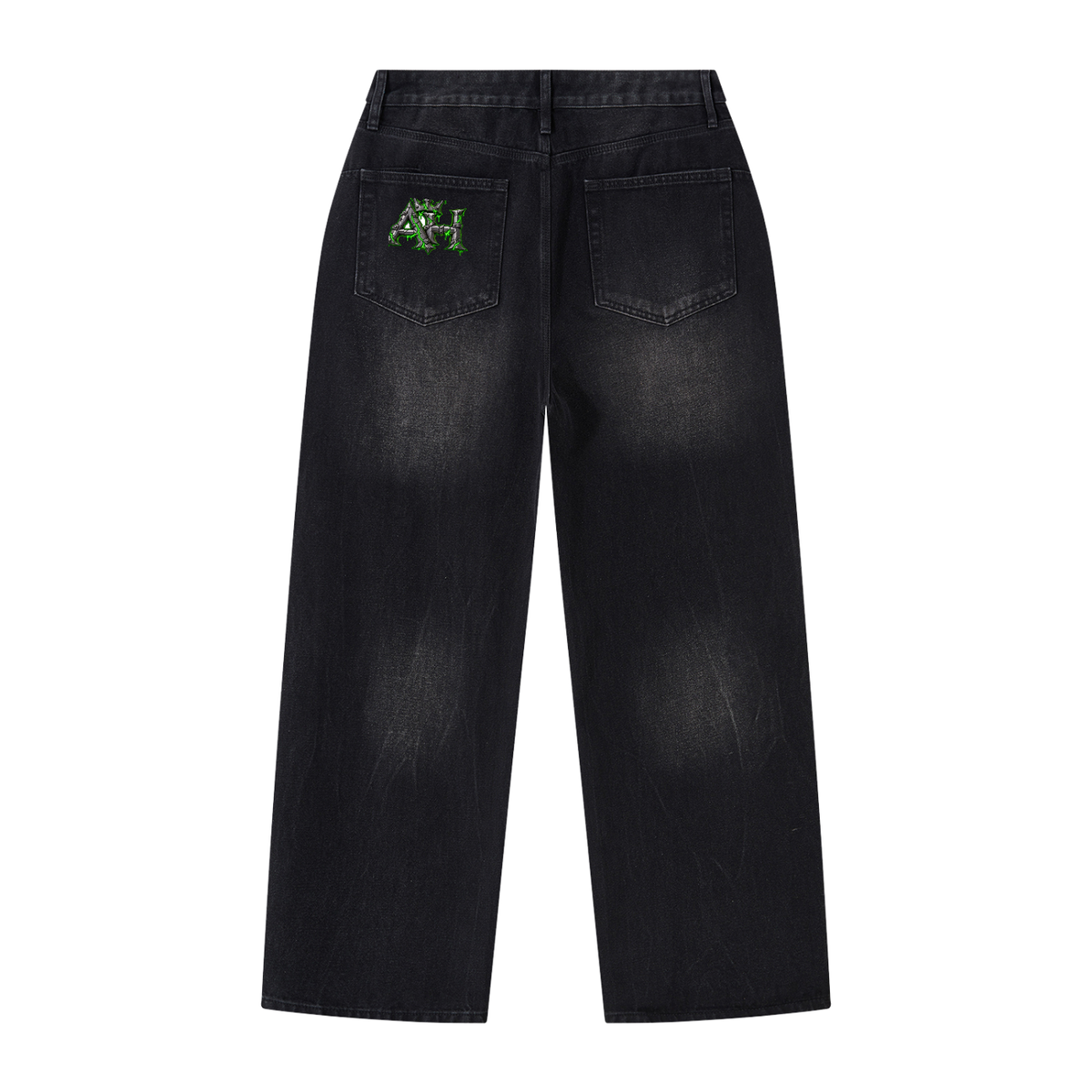 Rebuilt Skull Wide-Leg Jeans