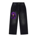 Shadow Skull Wide-Leg Jeans